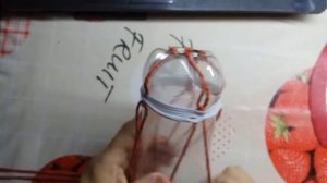 Как оплести бутылку, самый простой способ.