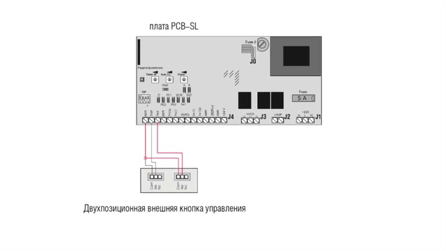 Настройка переключателей платы сдвижного привода PCB-SL Sliding
