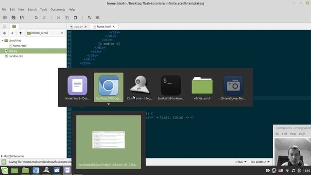 Python Flask Crash Course: episode 3 - JQuery infinite scroll page смотреть онлайн