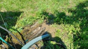 Водяная помпа для мотоблока.Чистим колодец спомощю мотоблока.