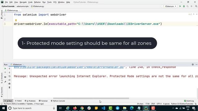 #3- How To Run Selenium Script In IE Browser using Python-Selenium Webdriver Tutorials With Python смотреть онлайн