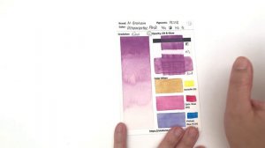 M. Graham 5 - Permanent Alizarin Crimson to Mineral Violet - Swatching M. Graham Watercolor