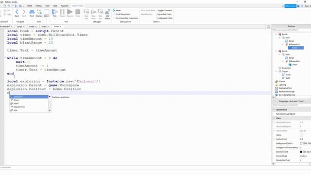 How to Make a Bomb with a Timer on Top - Roblox Studio Tutorial смотреть онлайн