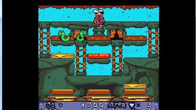 The Flintstones BurgerTime In Bedrock - Nintendo Game Boy Color - emulador GiiBiiAdvance 0.2.0 смотреть онлайн
