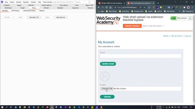 ? Lab Web Shell Upload via Extension Blacklist Bypass смотреть онлайн
