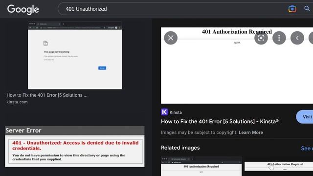 401 - Unauthorized Access, This page isn't working смотреть онлайн