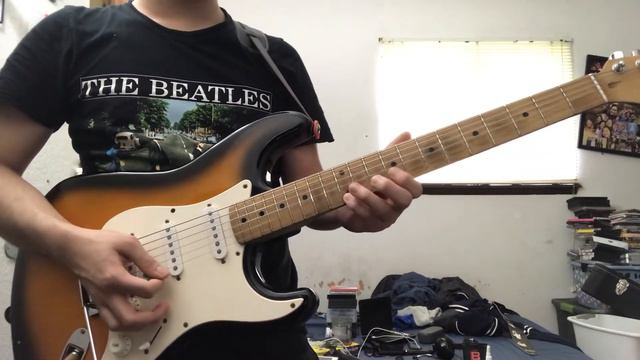 Squier Affinity Strat with Line 6 Multi Head Echo effect. смотреть онлайн