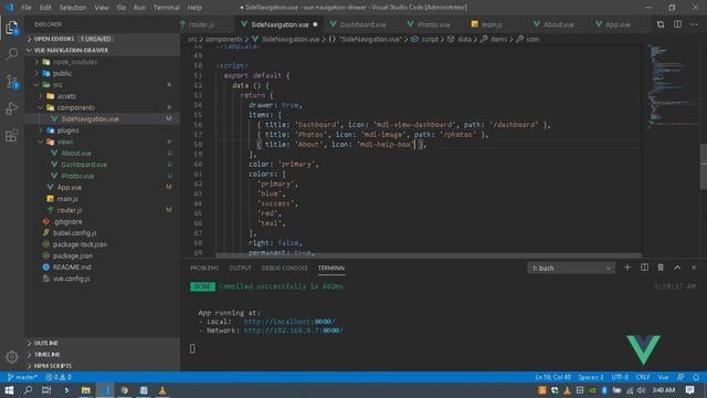 [TUTORIAL] — VUETIFY NAVIGATION DRAWER WITH ROUTES / VUE ROUTER смотреть онлайн