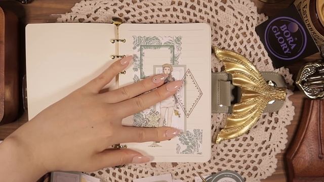 ASMR 그린?다이어리로 빈티지 다꾸 팅글 Aesthetic Journal Scrapbooking Ideas Relaxing Sounds | Hwaufranc