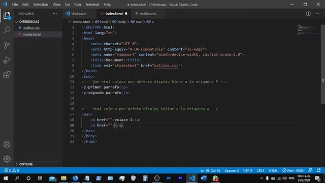Display | Block y Inline | Principales diferencias | Pildoras de HTML Y CSS смотреть онлайн