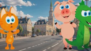 Поросёнок и Котёнок Котэ Кордэ пошли гулять | Друзья свинка | Мультики и песенки для детей