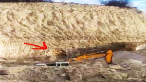 Рабочие случайно обнаружили допотопный культурный объект на глубине 15 метров