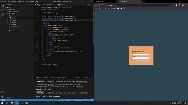 ReactJS | Random Number Generator Project in React смотреть онлайн