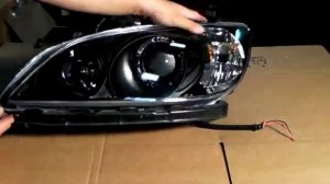 меняем фары honda civic ferio на ангельские глазки.avi