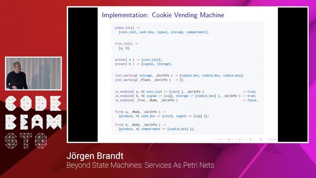 Jörgen Brandt - Beyond state machines: services as petri nets - Code BEAM STO смотреть онлайн