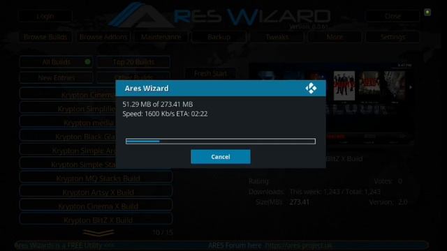 HOW TO INSTALL THE ARES WIZARD FOR KODI 17.3 KRYPTON PLUS [THE BLITZ X BUILD] REVIEW смотреть онлайн