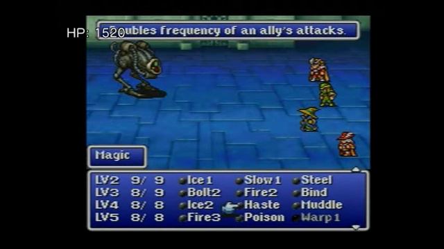 Final Fantasy (FF Origins) - PS1 - Warmech battle with HP displayed смотреть онлайн
