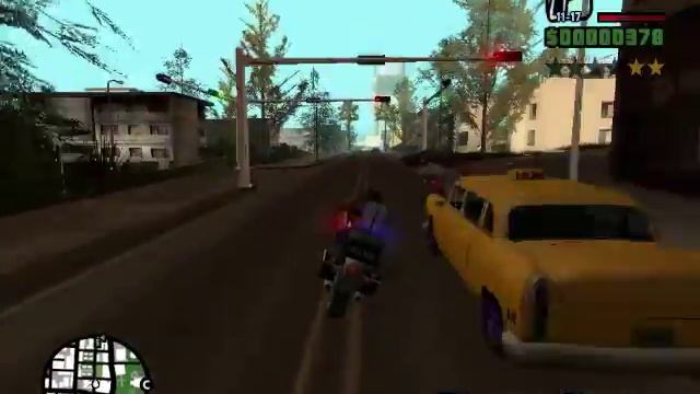 GTA SA дикая езда на полицейском мотоцикле смотреть онлайн