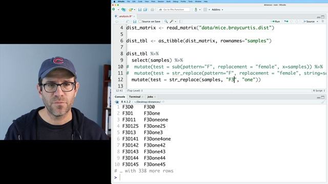 How to write a simple regular expression in R using sub and str_replace (CC183) смотреть онлайн