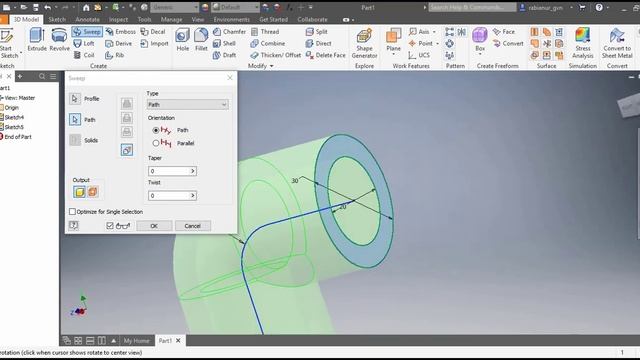 AUTODESK Inventor BORU çizim örneği смотреть онлайн