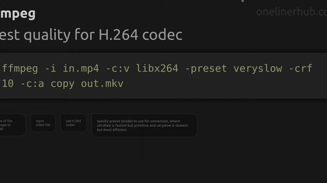 Best quality for H.264 codec #ffmpeg смотреть онлайн