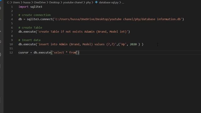 # 16 Python|| DataBase Sqllite with python|| #python عمل قاعدة بيانات في البايثون смотреть онлайн