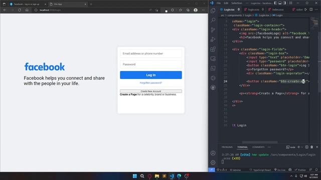 How To Create Facebook Clone With React And Typescript 2022 Part 1 - Login Page смотреть онлайн