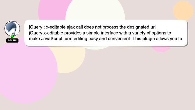 jQuery : x-editable ajax call does not process the designated url смотреть онлайн