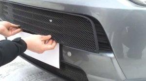 Установка защитной сетки радиатора для Mitsubishi Outlander III 2012  2 шт black