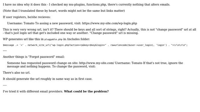 Wordpress: Wordpress new user / forgot password emails are broken смотреть онлайн