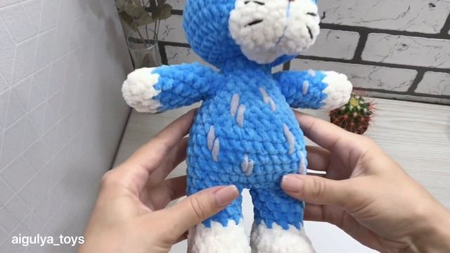 Вязание кота крючком ▪ Амигуруми ▪ Связан по описанию от @aigulyatoys ▪ Crochet cat pattern смотреть онлайн