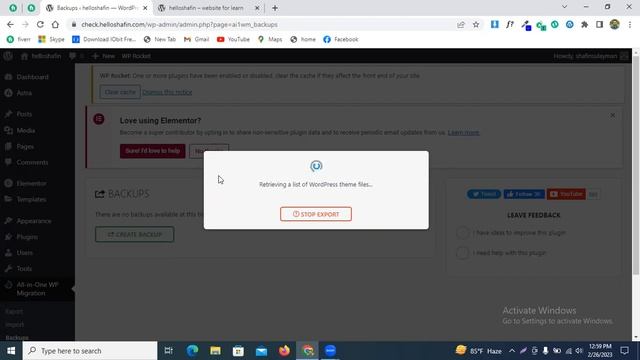 How to backup WordPress website using all in one migration plugin Bangla tutorials смотреть онлайн