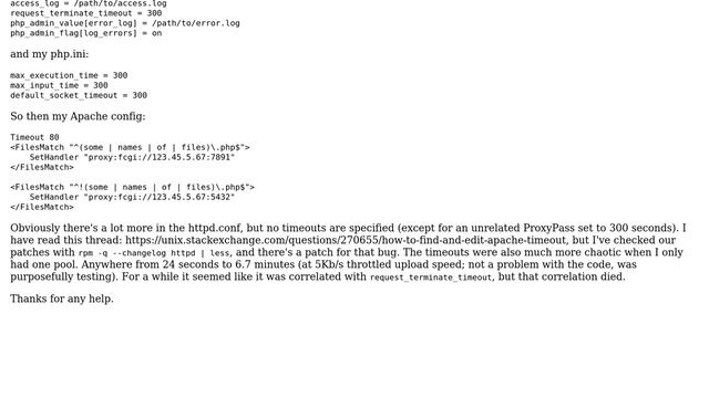 DevOps & SysAdmins: Apache 2.4 and PHP-FPM Timeout resulting from something I can't find смотреть онлайн