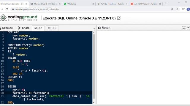 recursion in pl sql смотреть онлайн
