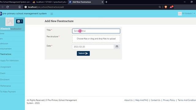 Pre School Management System using PHP Demo смотреть онлайн
