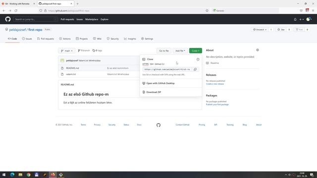 [Git v12] Távoli adatbázisok (remote repositories) I. rész смотреть онлайн