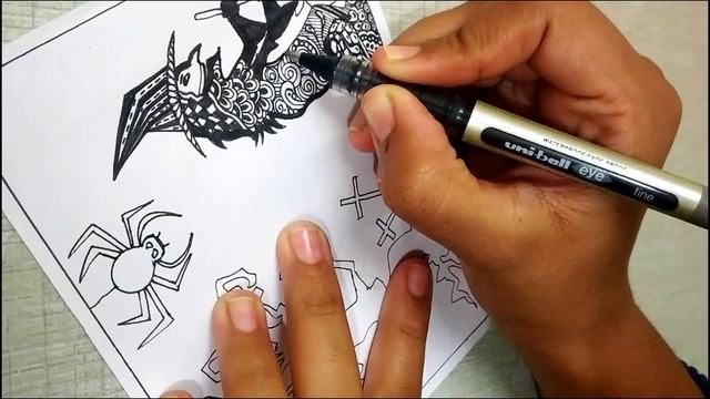 Halloween Edition Part-2 ||Zentangle Art Halloween|| Happy Halloween #howtodraw #stepbysteptutorial смотреть онлайн