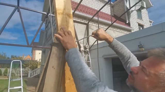 Самодельный кран для строительства навеса. смотреть онлайн
