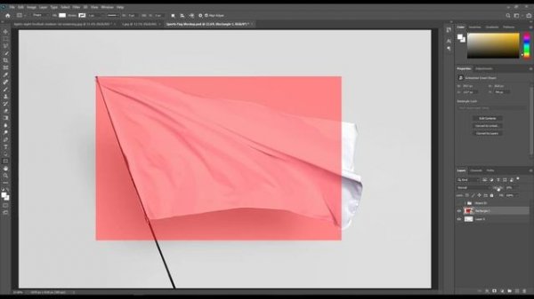 How to create a Sports Flag Mockup| Photoshop Mockup Tutorial
