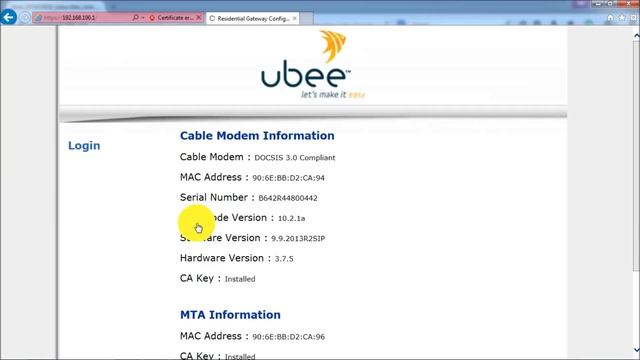 UBEE DVW3201B Modem/Router Setting To Bridge Mode Bypassing To Use As Modem Only смотреть онлайн