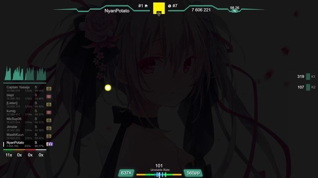 NyanPotato | GARNiDELiA - Yakusoku -Promise code- [Extra] 1st +HDDT FC 98.54% {#1 746pp FC} - osu! смотреть онлайн