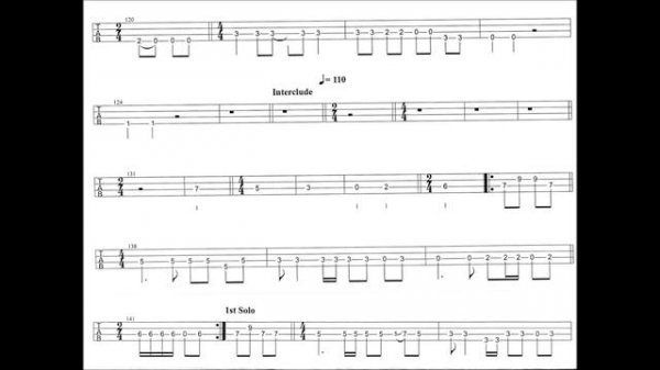 Metallica - Master Of Puppets (BASS TAB)