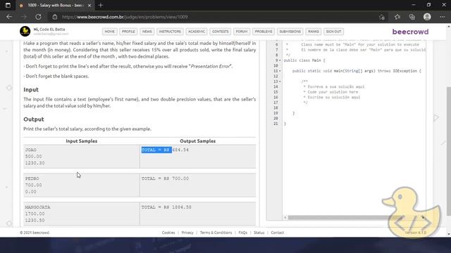 #09 URI BeeCrowd : Salary with Bonus بالعربي смотреть онлайн