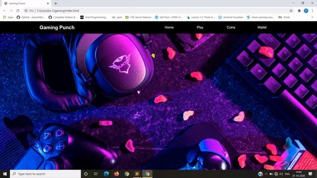 How to create a landing page of a gaming website using HTML and CSS смотреть онлайн