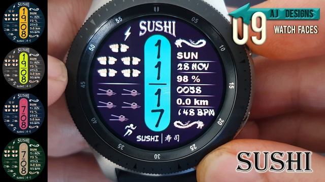 Galaxy Watch - AJ Designs - Sushi смотреть онлайн