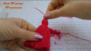 Как сделать кисточку из ниток_