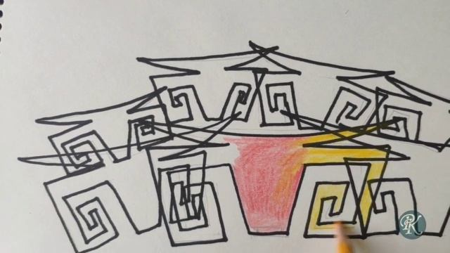 Кружок "Этно стиль", преподаватель Корголдоева П.М., тема урока Рисуем название городов "Жети Огуз смотреть онлайн