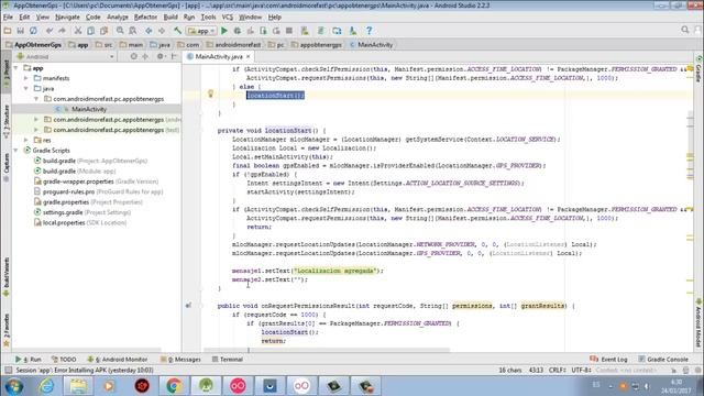 Como obtener la Ubicación y Coordenadas del GPS Android Studio-Actualizado смотреть онлайн