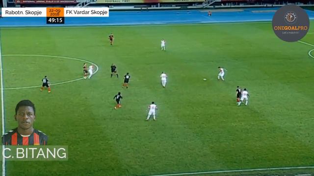 Clarence Bitang in local derby of Skopje against Fk Rabotnicki,playing like right winger. смотреть онлайн