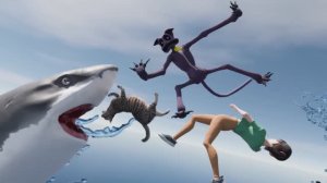 Выживание на плоту! На CatNap напала акула!